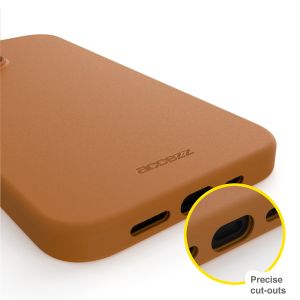 Accezz Leather Backcover mit MagSafe iPhone 13 Mini - Braun