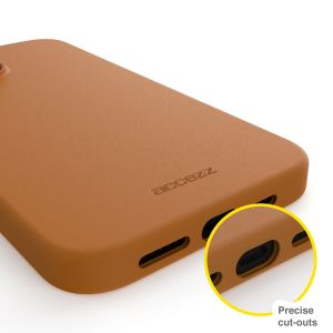 Accezz Leather Backcover mit MagSafe iPhone 13 - Braun