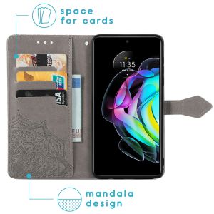 iMoshion Mandala Klapphülle Motorola Moto Edge 20 - Grau