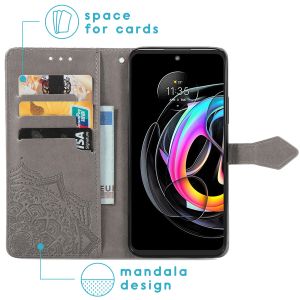 iMoshion Mandala Klapphülle Motorola Moto Edge 20 Lite - Grau