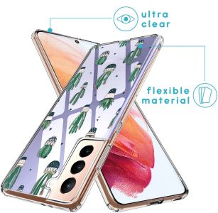 iMoshion Design Hülle für das Samsung Galaxy S21 - Allover Cactus