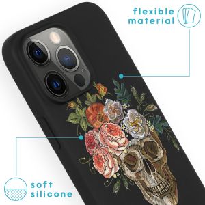 iMoshion Design Hülle für das iPhone 13 Pro - Flower skull