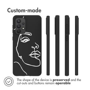 iMoshion   Design Hülle für das Samsung Galaxy A33 - Line Art Woman Black 
