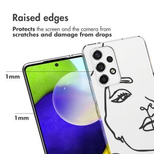 iMoshion  Design Hülle für das Samsung Galaxy A53 - Line Art Woman White