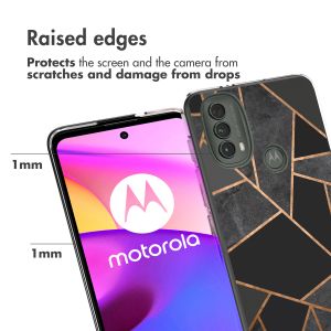 iMoshion Design Hülle für das Motorola Moto E30 / E40 - Black Graphic