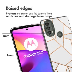 iMoshion Design Hülle für das Motorola Moto E30 / E40 - White Graphic
