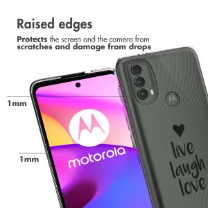 iMoshion Design Hülle für das Motorola Moto E30 / E40 - Live Laugh Love 