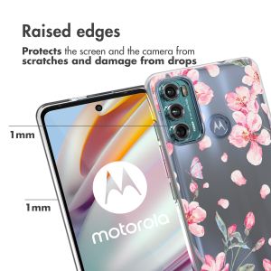 iMoshion Design Hülle für das Motorola Moto G60 - Blossom Watercolor