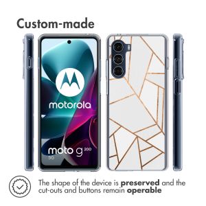 iMoshion Design Hülle für das Motorola Moto G200 - White Graphic