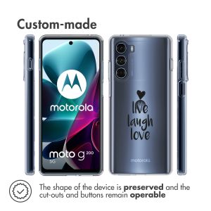 iMoshion Design Hülle für das Motorola Moto G200 - Live Laugh Love