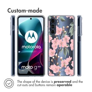 iMoshion Design Hülle für das Motorola Moto G200 - Cherry Blossom