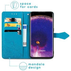 iMoshion Mandala Klapphülle Oppo Find X5 Pro 5G - Türkis
