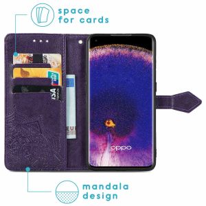 iMoshion Mandala Klapphülle Oppo Find X5 Pro 5G - Violett
