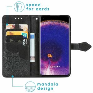 iMoshion Mandala Klapphülle für das Oppo Find Pro X5 5G - Schwarz