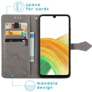 iMoshion Mandala Klapphülle für das Samsung Galaxy A13 (4G) - Grau