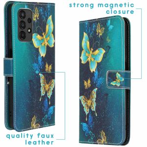 iMoshion Design TPU Klapphülle für das Samsung Galaxy A13 (4G) - Blue Butterfly