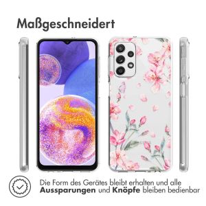 iMoshion Design Hülle Galaxy A23 (5G) - Blume - Rosa