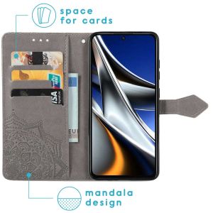 iMoshion Mandala Klapphülle für das Xiaomi Poco X4 Pro 5G - Grau