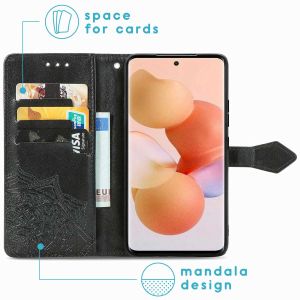 iMoshion Mandala Klapphülle für das Xiaomi 12 Lite - Schwarz