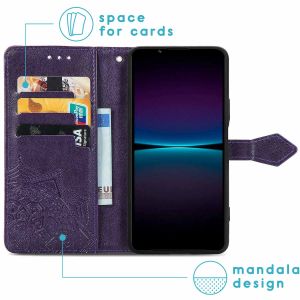 iMoshion Mandala Klapphülle für das Sony Xperia 1 IV - Violett