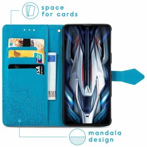 iMoshion Mandala Klapphülle für das Xiaomi Poco F4 GT 5G - Türkis