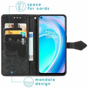 iMoshion Mandala Klapphülle für das OnePlus Nord CE 2 Lite 5G - Schwarz