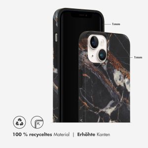 Selencia Aurora Fashion Back Case für das iPhone 14 - ﻿Strapazierfähige Hülle - 100 % recycelt - Schwarzer Marmor