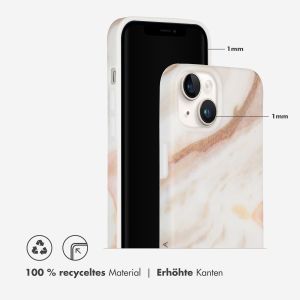 Selencia Aurora Fashion Back Case für das iPhone 14 - ﻿Strapazierfähige Hülle - 100 % recycelt - Weißer Marmor