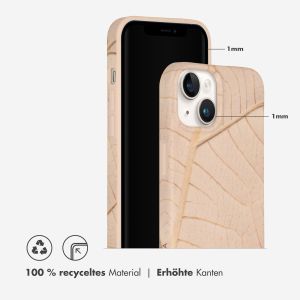 Selencia Aurora Fashion Back Case für das iPhone 14 - ﻿Strapazierfähige Hülle - 100 % recycelt - Earth Leaf Beige