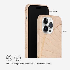 Selencia Aurora Fashion Back Case für das iPhone 14 Pro - ﻿Strapazierfähige Hülle - 100 % recycelt - Earth Leaf Beige