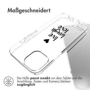 iMoshion Design Hülle für das iPhone 14 - Live Laugh Love