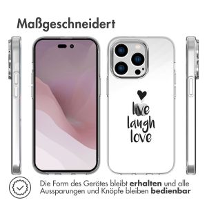 iMoshion Design Hülle für das iPhone 14 Pro - Live Laugh Love
