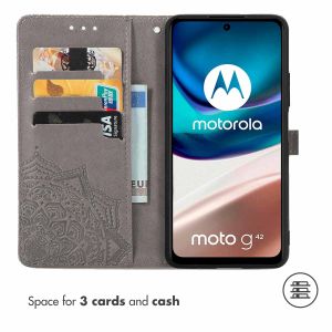 iMoshion Mandala Klapphülle für das Motorola Moto G42 - Grau