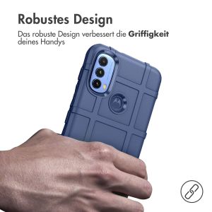 iMoshion Rugged Shield Backcover für das Motorola Moto E20 / E30 / E40 - Dunkelblau