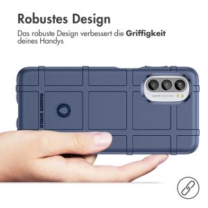 iMoshion Rugged Shield Backcover für das Motorola Moto G52 / G82 - Dunkelblau