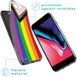 iMoshion Design Hülle für das iPhone SE (2022 / 2020) / 8 / 7 - Rainbow flag