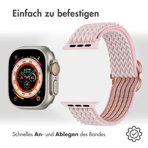 iMoshion Elastische Nylonarmband für das Apple Watch Series 1-9 / SE / Ultra (2) - 42/44/45/49 mm - Rosa