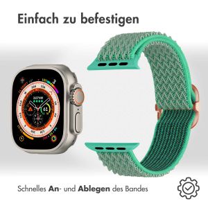 iMoshion Elastische Nylonarmband für das Apple Watch Series 1-9 / SE / Ultra (2) - 42/44/45/49 mm - Türkis