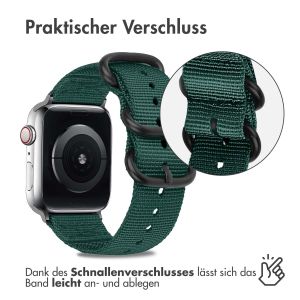 iMoshion Nylonarmband für das Apple Watch Series 1-9 / SE - 38/40/41mm - Dunkelgrün