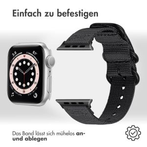 iMoshion Nylonarmband für das Apple Watch Series 1-9 / SE - 38/40/41mm - Schwarz