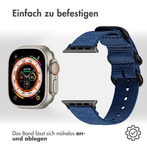 iMoshion Nylonarmband für das Apple Watch Series 1-9 / SE / Ultra (2) - 42/44/45/49 mm - Dunkelblau