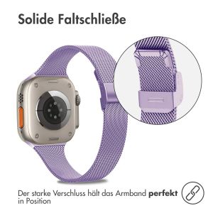 iMoshion Mailändische Faltarmband für das Apple Watch Series 1-9 / SE / Ultra (2) - 42/44/45/49 mm - Violett
