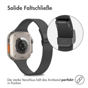 iMoshion Mailändische Faltarmband für das Apple Watch Series 1-9 / SE / Ultra (2) - 42/44/45/49 mm - Schwarz