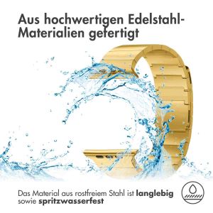 Selencia Edelstahl Magnetarmband für das Apple Watch Series 1-9 / SE - 38/40/41mm - Gold