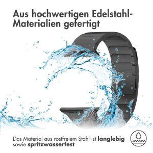 Selencia Edelstahl Magnetarmband für das Apple Watch Series 1-9 / SE - 38/40/41mm - Schwarz