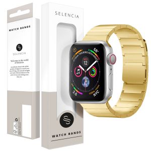 Selencia Edelstahl Magnetarmband für das Apple Watch Series 1-9 / SE / Ultra (2) - 42/44/45/49 mm - Gold