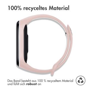 iMoshion Silikonband Sport für das Xiaomi Mi Band 5 / 6 - Rosa / Weiß