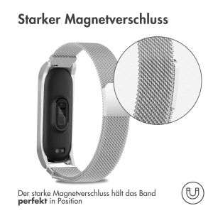 iMoshion Mailändische Magnetarmband für das Xiaomi Mi Band 5 / 6 - Silber
