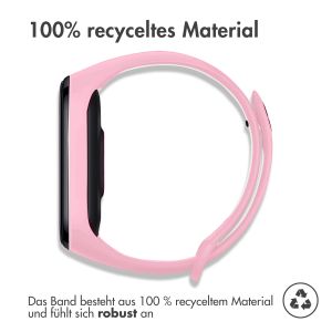 iMoshion Silikonband Sport für das Xiaomi Mi Band 3 / 4 - Rosa / Weiß
