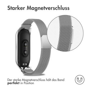 iMoshion Mailändische Magnetarmband für das Xiaomi Mi Band 3 / 4 - Silber